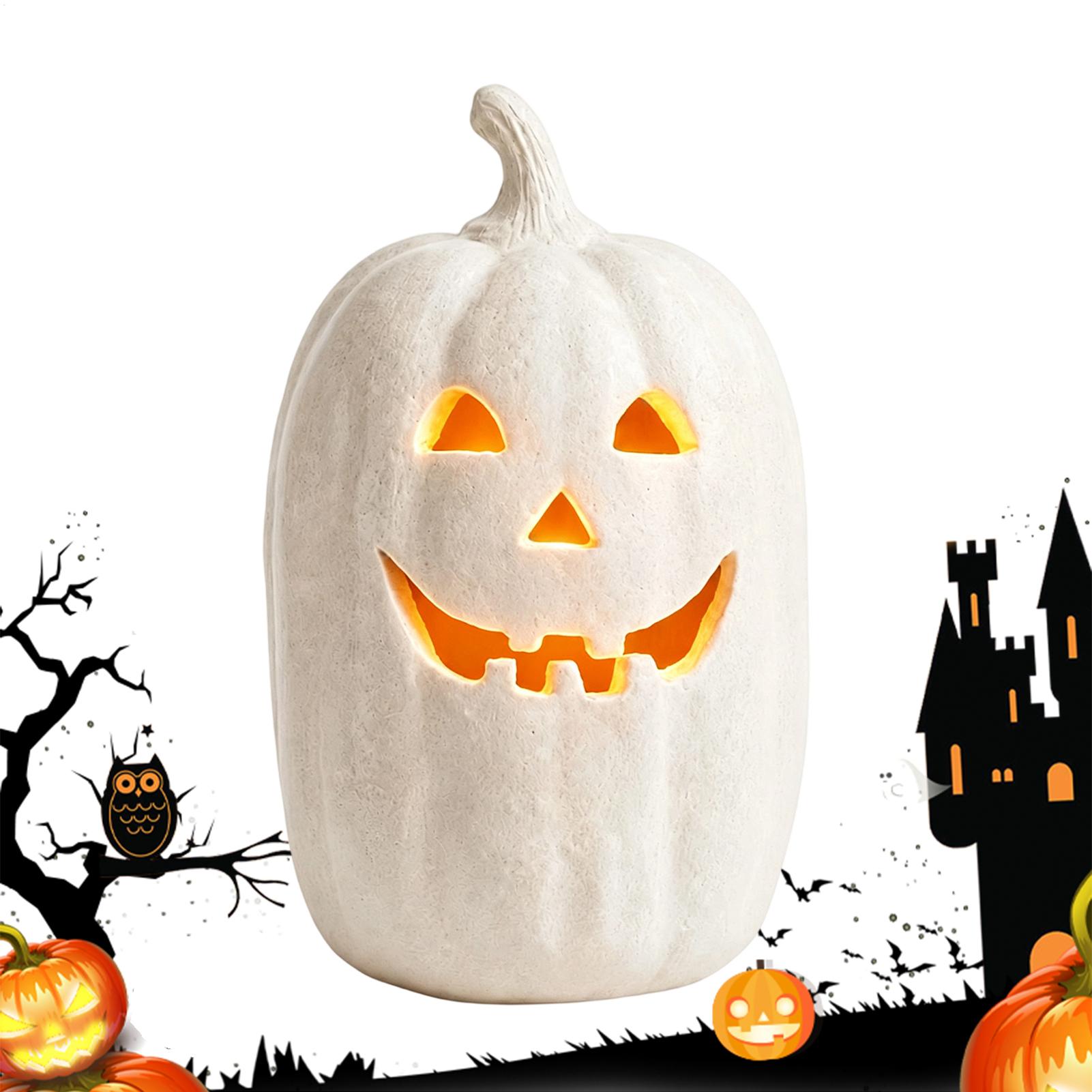 Pumpkin Lantern Halloween - Ürkütücü Balkabağı Fenerleri El Yapımı Reçine