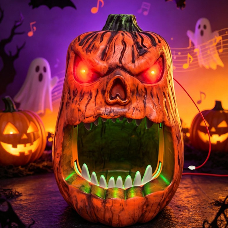 Halloween Pumpkin Decor Led - Cadılar Bayramı LED Işıklı Balkabağı Şekerlik