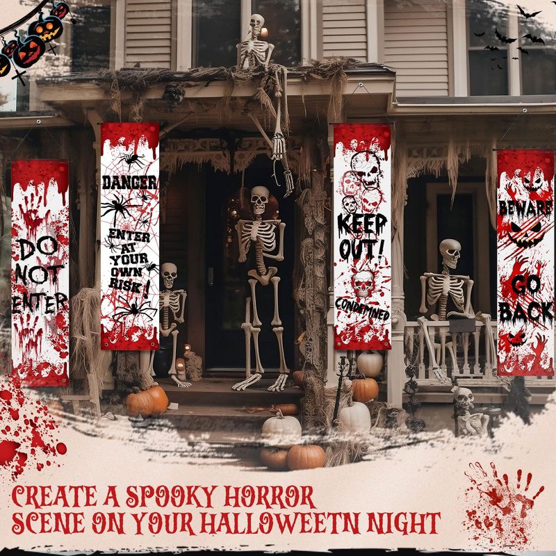 Halloween Skeleton Decoration - VIKAMA Cadılar Bayramı Veranda Kapı Örtüsü