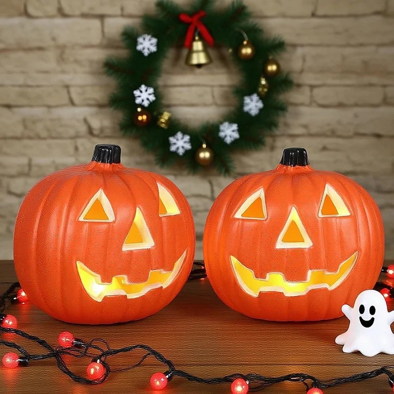 Halloween Pumpkin Decor Led - Cadılar Bayramı LED'li Balkabağı Şeklinde Işık