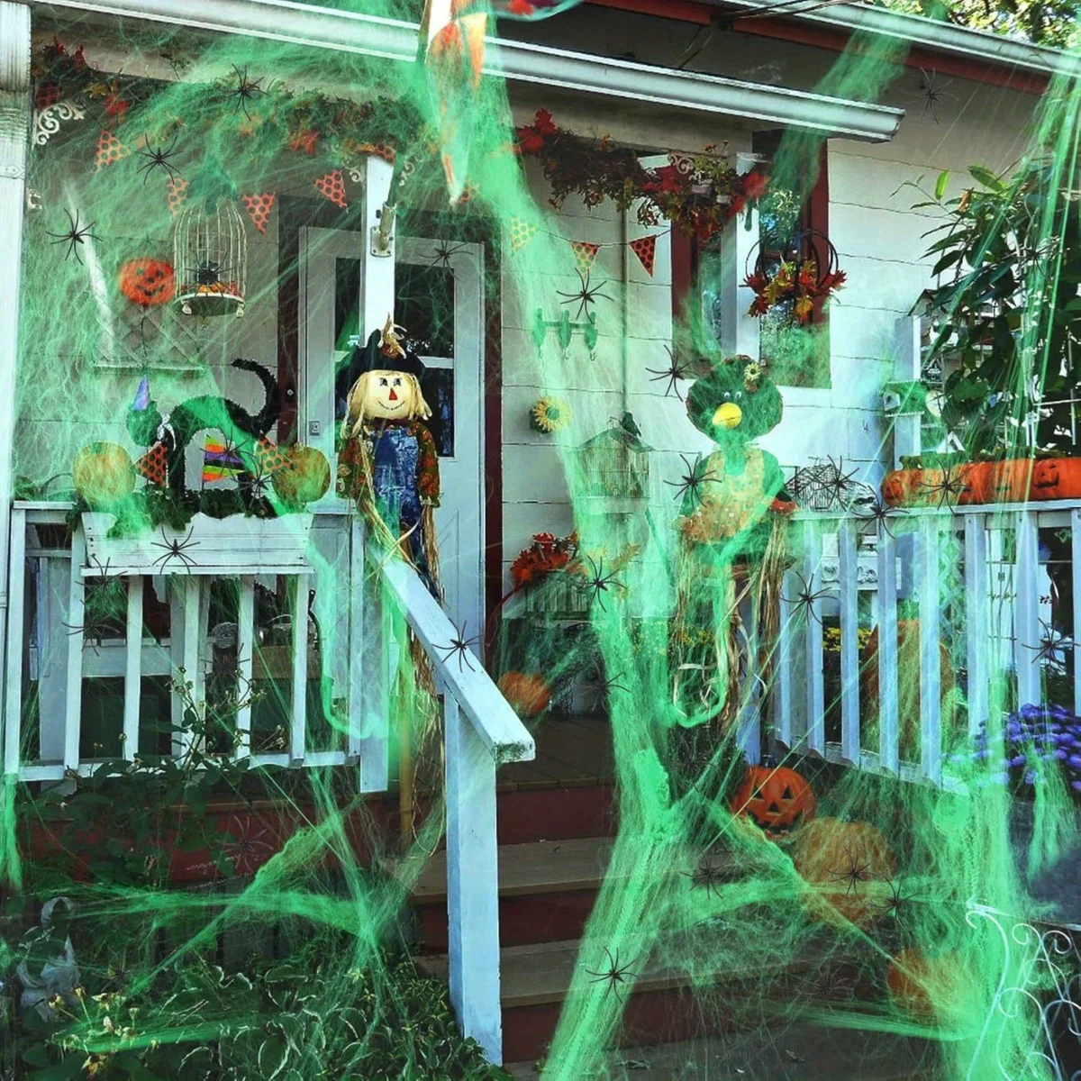 Spider Web Halloween Decoration - 1-20 adet Cadılar Bayramı dekorasyonu, esnek