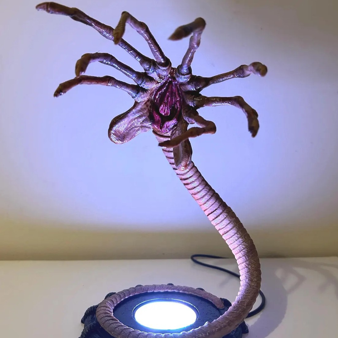 Halloween Pumpkin Decor Led - Uzaylı Facehugger Lambası Gece Lambası, LED