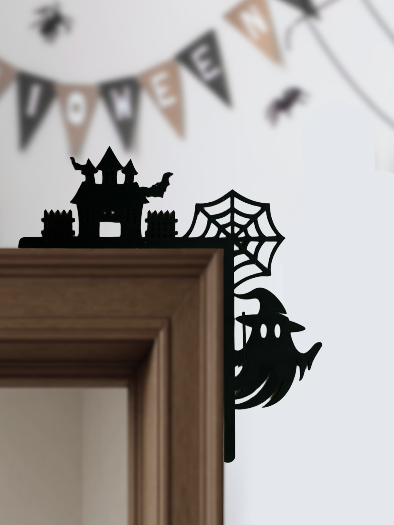 Ahşap Cadılar Bayramı Kapı Köş - Spider Web Halloween Decoration incelemesi ve fiyatı