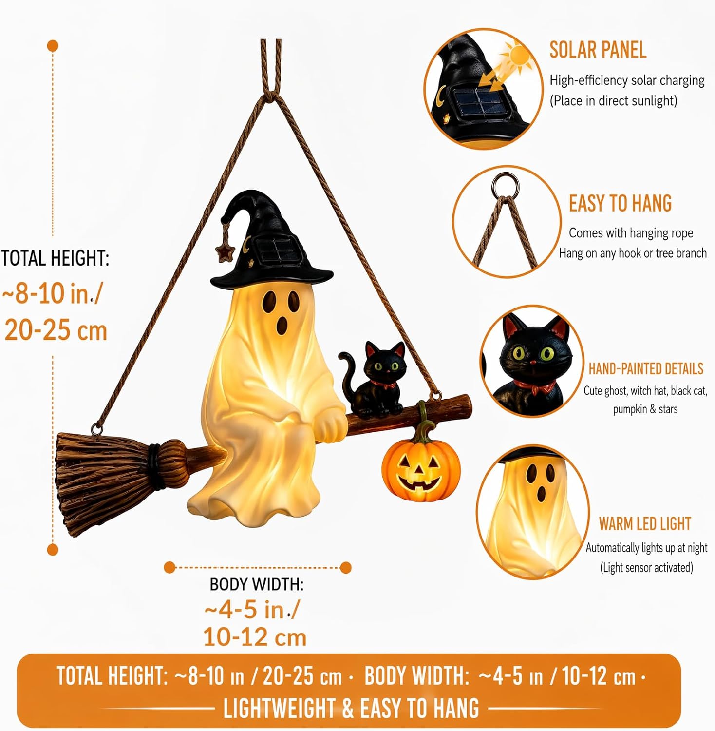 Güneş Enerjili Hayalet Avize C - Pumpkin Lantern Halloween incelemesi ve fiyatı