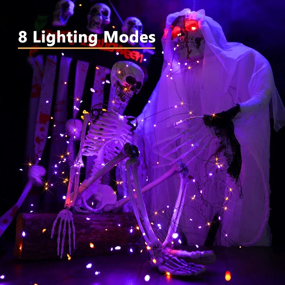 10-120M bakır tel dize işıklar - Halloween Led String Lights Orange incelemesi ve fiyatı